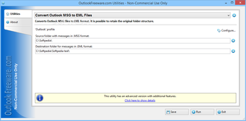 Convert Outlook MSG to EML Files screenshot