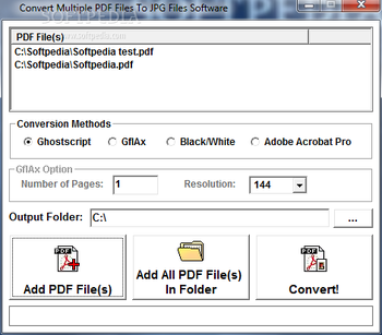 Convert PDF to JPG Software screenshot