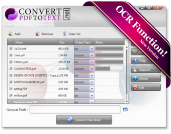 Convert PDF To Text Desktop Software screenshot