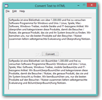 Convert Text to HTML screenshot