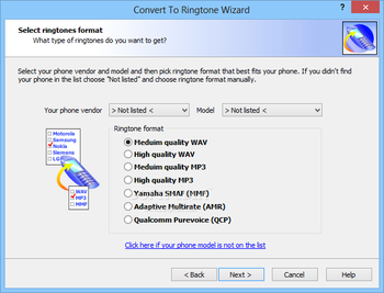 Convert To Ringtone Wizard screenshot 2