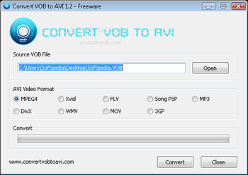 Convert VOB to AVI screenshot