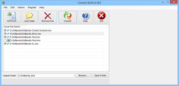 Convert XLSX to XLS screenshot