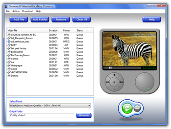 ConvexSoft Video to BlackBerry Converter screenshot 2