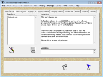Cookbook Wizard screenshot 2