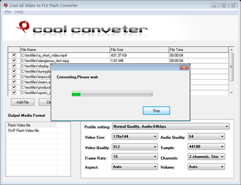 Cool All Video to FLV Flash Converter screenshot