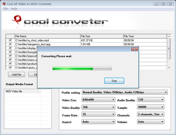 Cool All Video to MOV Converter screenshot