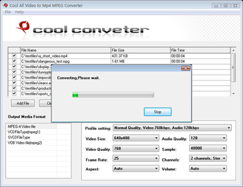 Cool All Video to MP4 MPEG Converter screenshot