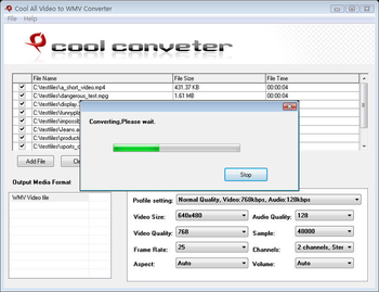 Cool All Video to WMV Converter screenshot