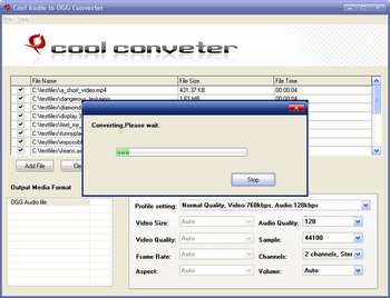 Cool Audio to OGG Converter screenshot