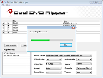 Cool DVD to iPod MP4 Ripper screenshot 2