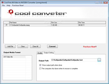 Cool Free All Video to AVI DIVX Converter screenshot 2