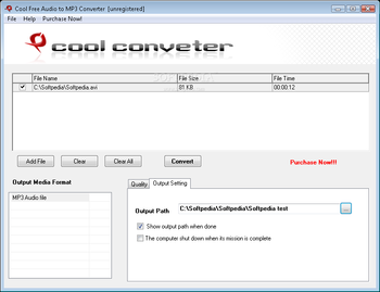 Cool Free Audio to MP3 Converter screenshot 2