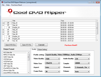 Cool Free DVD Ripper Platinum screenshot