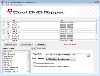 Cool Free DVD Ripper Platinum screenshot 2