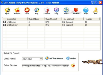 Cool Media To Mp3 Wav Converter screenshot 2
