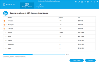 Coolmuster Android Backup Manager screenshot