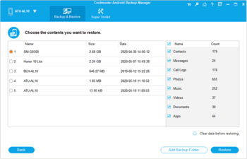 Coolmuster Android Backup Manager screenshot 5