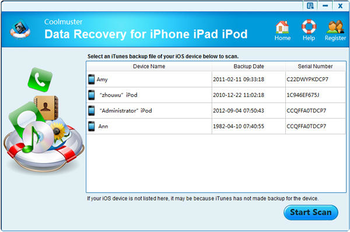 Coolmuster Data Recovery for iPhone iPad iPod screenshot