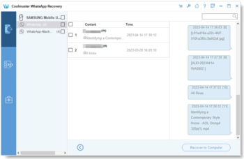 Coolmuster WhatsApp Recovery screenshot 2