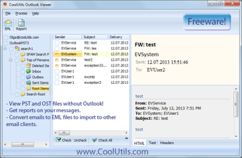 Coolutils Outlook Viewer screenshot