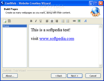 CoolWeb - Website Creation Wizard screenshot 2