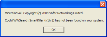CoolWWWSearch.SmartKiller (v1/v2) MiniRemoval screenshot