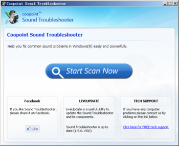 Coopoint Sound Troubleshooter screenshot