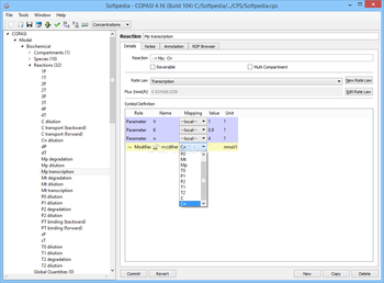 COPASI screenshot 5