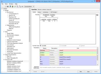 COPASI screenshot 8