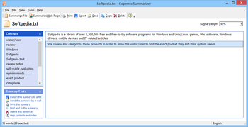 Copernic Summarizer screenshot