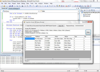 Coporton Access DB Query Browser screenshot
