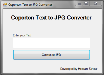 Coporton Text to JPG Converter screenshot