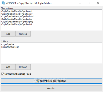 Copy Files Into Multiple Folders screenshot