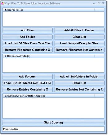 Copy Files To Multiple Folder Locations Software screenshot