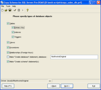 Copy Schema for SQL Server screenshot 3