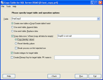 Copy Table for SQL Server screenshot 2