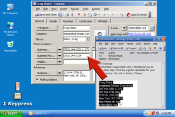 Copy2Contact screenshot