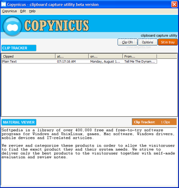 Copynicus screenshot