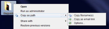 CopyPathMenu screenshot