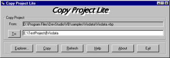 CopyProjectLite screenshot 2