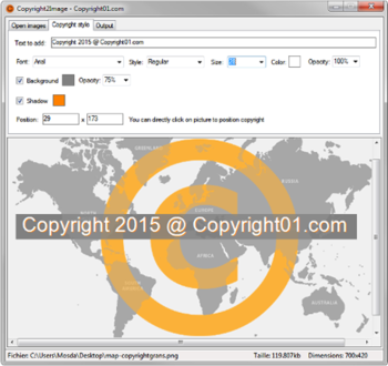 Copyright2Image screenshot