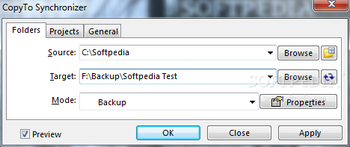 CopyTo Synchronizer screenshot