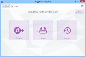 CopyTrans TuneSwift screenshot