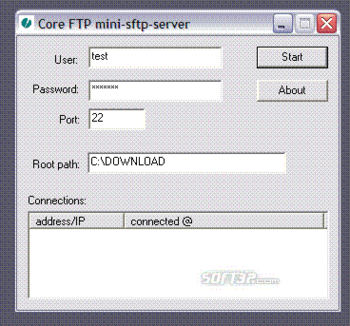 Core FTP Mini SFTP Server screenshot 2