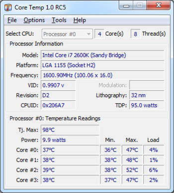 Core Temp screenshot