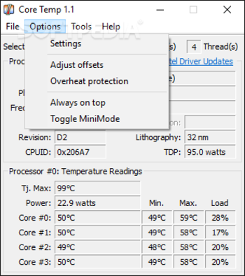 Core Temp screenshot 2