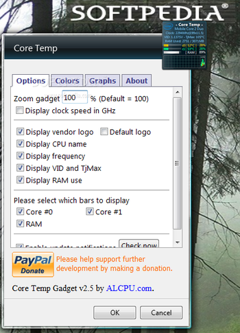 Core Temp Gadget screenshot 2