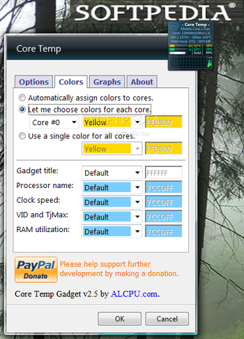 Core Temp Gadget screenshot 3