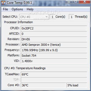 Core Temp nLite Addon screenshot